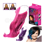 Trade Shop Traesio-secret Color Colorata Extension Effetto Meches Per Capelli Fucsia Rosa Nero Blu - Nero