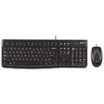 Logitech Desktop MK120 tastiera Mouse incluso USB QWERTY Inglese UK Nero