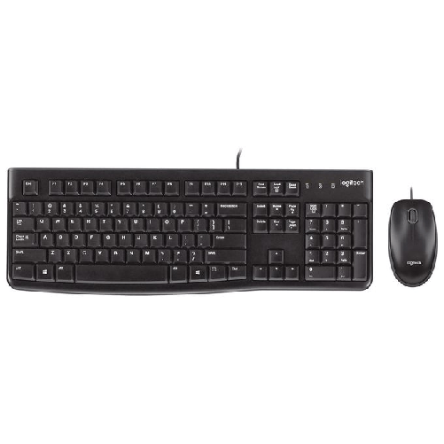 Logitech-Desktop-MK120-tastiera-Mouse-incluso-USB-QWERTY-Inglese-UK-Nero