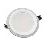 Trade Shop Traesio-pannello Led Slim Incasso Bordo In Vetro Tondo 6w Luce 6500k 4000k 3000k P-75et -