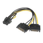 Akasa AK-CBPW19-15 cavo di alimentazione interno (Akasa 62 Pin PCIe M to 2 x SATA Power M  M Adapter Cable)