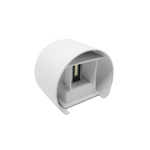Trade Shop Traesio-applique Parete Muro 28 Led 12 Watt Ip55 Luce Fredda Calda Up & Down Es44 Bianco -