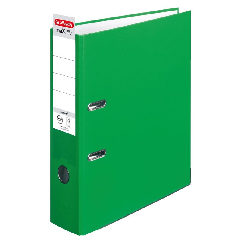 Cartella-Herlitz-dorso-larghezza-8-cm-DIN-A4-plastica-verde-chiaro