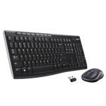 Logitech Wireless Combo MK270 tastiera Mouse incluso Universale USB QWERTZ Svizzere Nero