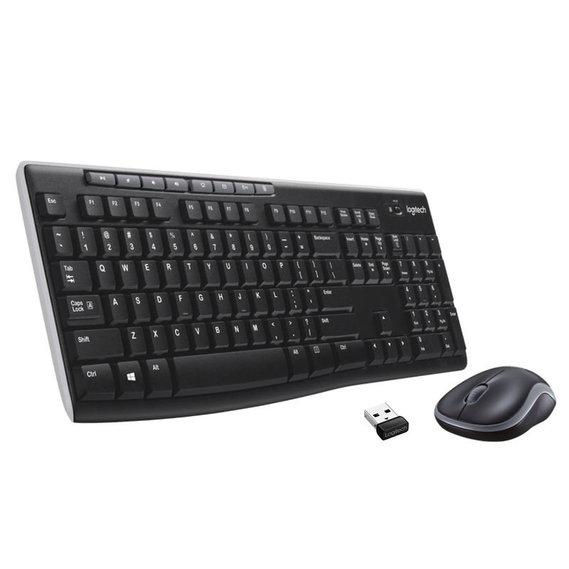 Logitech-Wireless-Combo-MK270-tastiera-Mouse-incluso-USB-QWERTZ-Svizzere-Nero