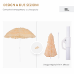 Outsunny-Ombrellone-da-Spiaggia-a-8-Stecche-con-Palo-Inclinabile-in-Poliestere-e-Metallo-1.6x2-m-Beige