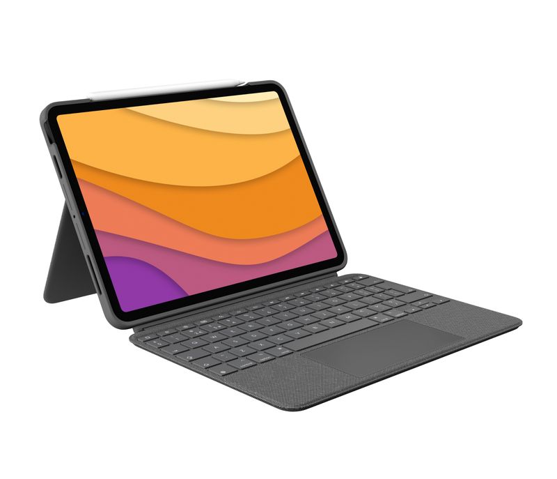 Logitech-Combo-Touch-Custodia-con-Tastiera-per-iPad-Air--4.-gen---2020----Tastiera-Retroilluminata-Rimovibile-Trackpad-Click-Anywhere-Smart-Connector---Grigio.