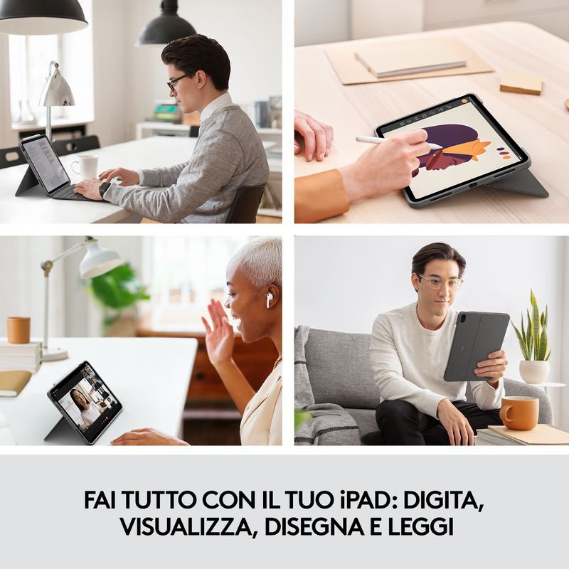 Logitech-Combo-Touch-Custodia-con-Tastiera-per-iPad-Air--4.-gen---2020----Tastiera-Retroilluminata-Rimovibile-Trackpad-Click-Anywhere-Smart-Connector---Grigio.