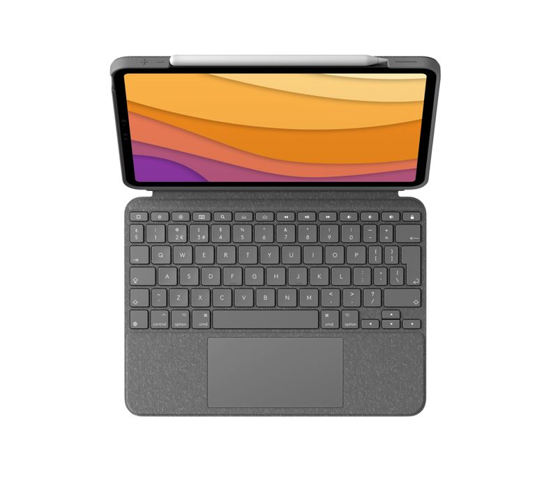 Logitech-Combo-Touch-Custodia-con-Tastiera-per-iPad-Air--4.-gen---2020----Tastiera-Retroilluminata-Rimovibile-Trackpad-Click-Anywhere-Smart-Connector---Grigio.