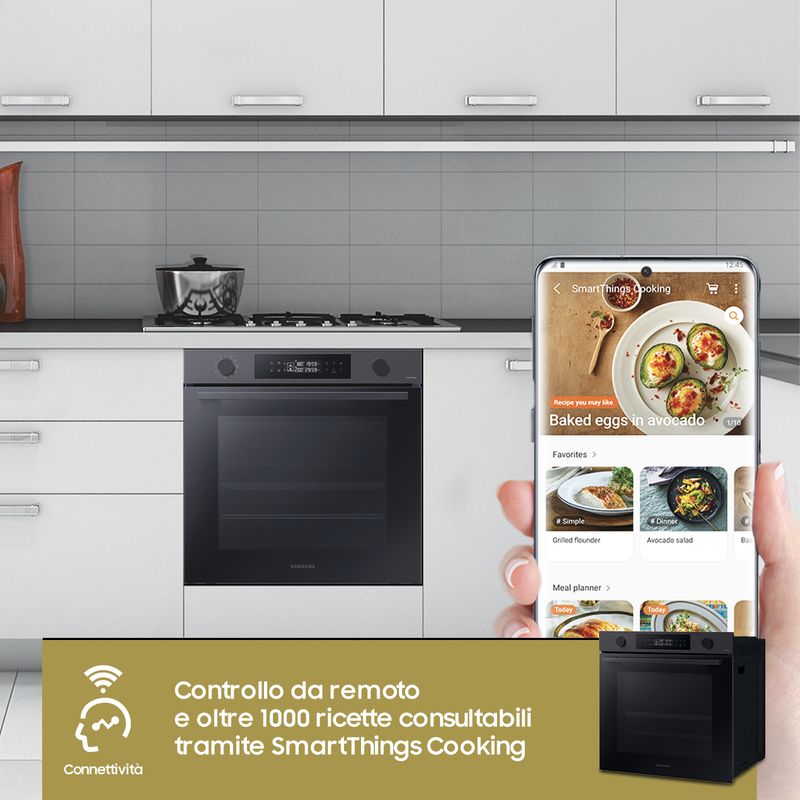 Samsung-NV7B4440VBB-Forno-Elettrico-Multifunzione-da-incasso-a-Vapore-Capacita--76-Litri-Dual-Cook-Classe-Energetica-A-Wi-Fi-595-cm-Nero