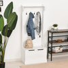 HOMCOM-Appendiabiti-con-Panca-Contenitore-Carico-Max.100kg-71.5-x-39.5-x-170cm-Bianco