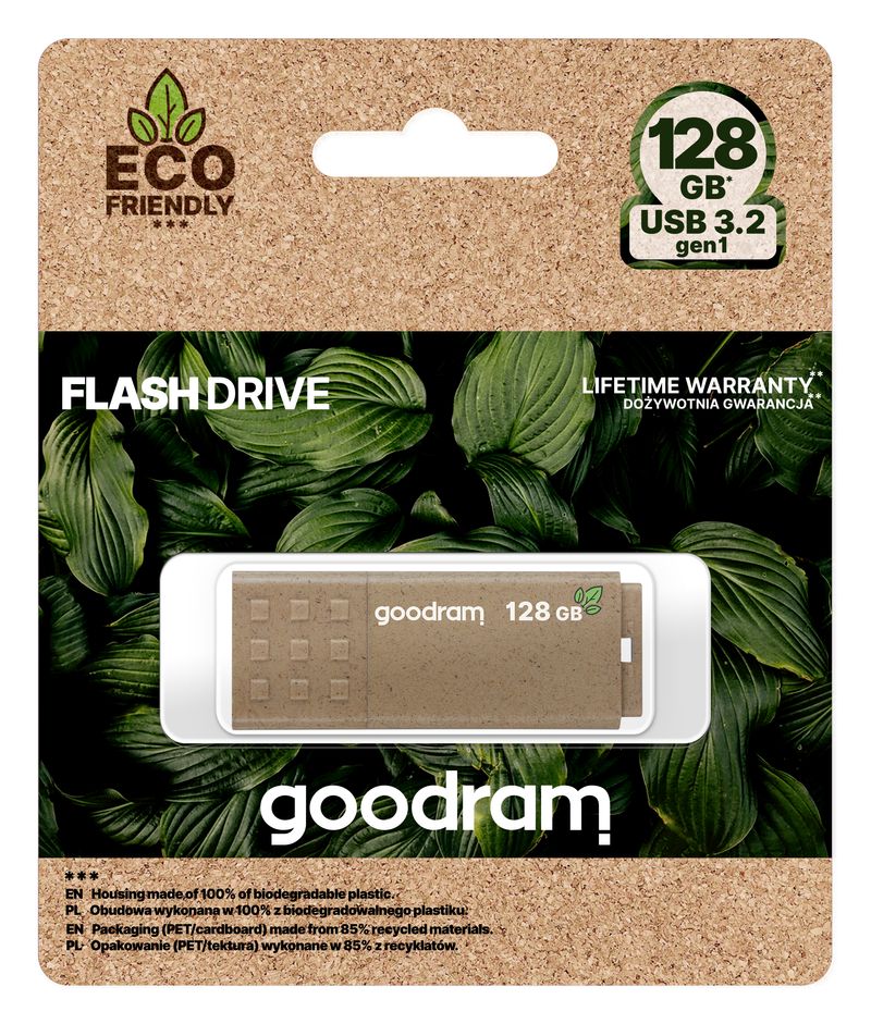 Goodram-UME3-Eco-Friendly-unita--flash-USB-128-GB-USB-tipo-A-3.2-Gen-1--3.1-Gen-1--Marrone