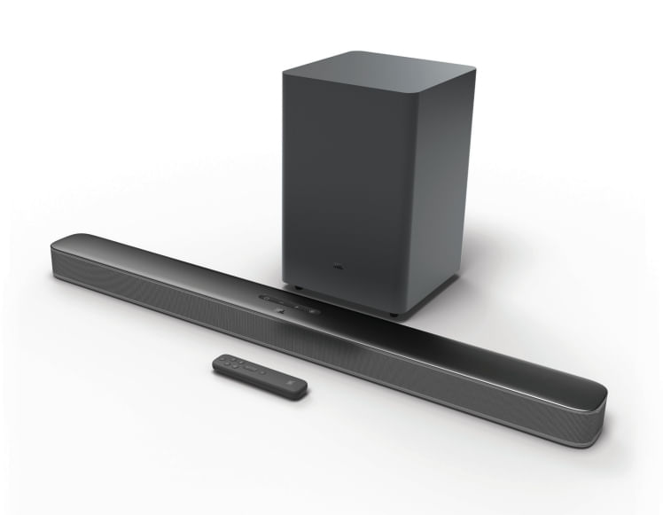 JBL BAR 2.1 Deep Bass MK2 Soundbar a 2.1 Canali per TV e Subwoofer Wireless Altoparlante con Telecomando 300 Watt Nero