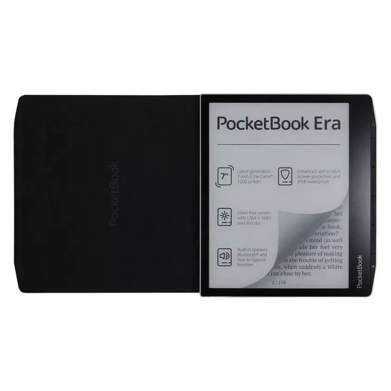 Custodia-di-ricarica-per-PocketBook-7--in-tela-nera