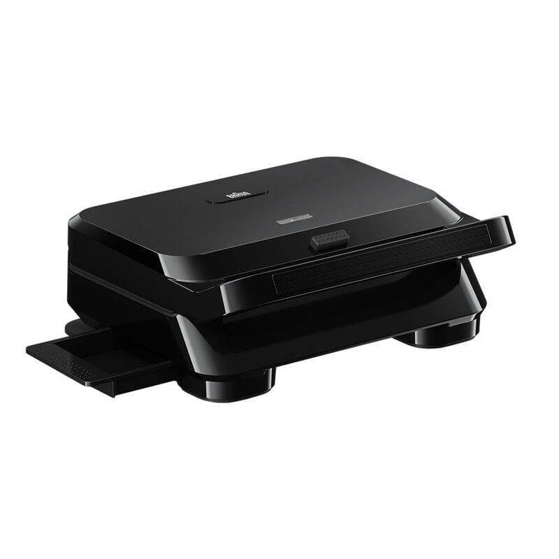 Braun-SnackMaker-5-SM5001-Sandwich-Maker-con-Piastre-Grill-Rimovibili-in-Alluminio-Pressofuso-800W-Nero