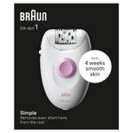 Braun-Silk-epil-1-1-000-Epilatore-Elettrico-Donna-Con-Cavo-Pelle-Liscia-Per-Settimane-Bianco-Rosa