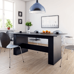 VidaXL Tavolo da Pranzo Nero 180x90x76 cm in Legno ingegnerizzato