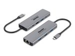 Hamlet-HDKC-PD200U-replicatore-di-porte-e-docking-station-per-notebook-Cablato-USB-3.2-Gen-1--3.1-Gen-1--Type-C-Grigio