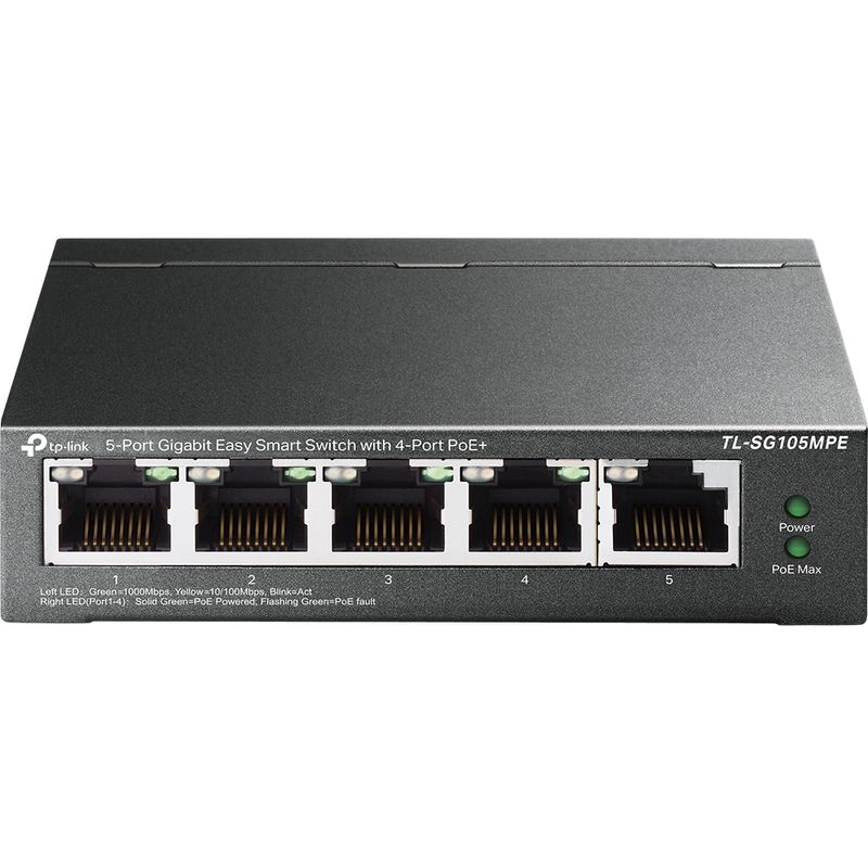 TP-Link-TL-SG105MPE-switch-di-rete-L2-Gigabit-Ethernet--10-100-1000--Supporto-Power-over-Ethernet--PoE--Nero