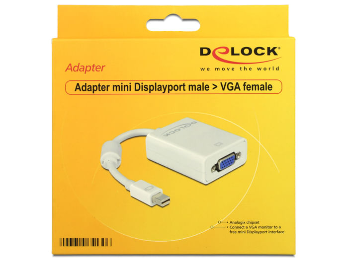 DeLOCK-Adattatore-Mini-Displayport---VGA-FM-0.18mt-VGA--D-Sub--Bianco