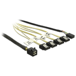 DeLOCK 0.5m, Mini SAS HD SFF-8643/4xSATA 7p 0,5 m Nero, Argento, Giallo