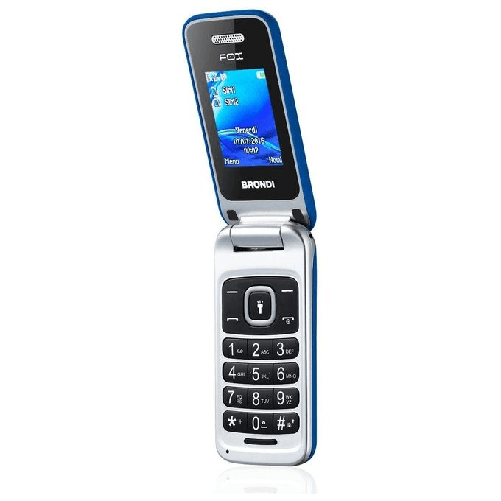 Brondi-Fox-45-cm--1.77---74-g-Blu-Argento-Telefono-cellulare-basico