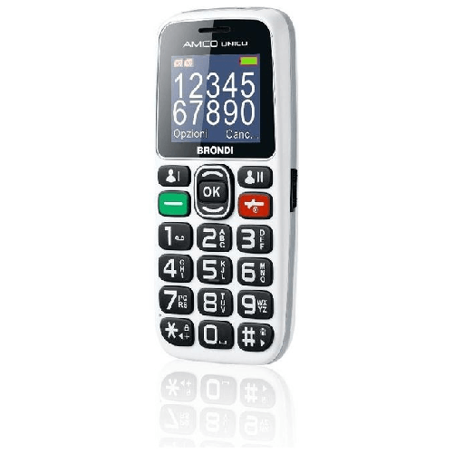 Brondi-Amico-Unico-457-cm--1.8---Nero-Bianco-Telefono-di-livello-base