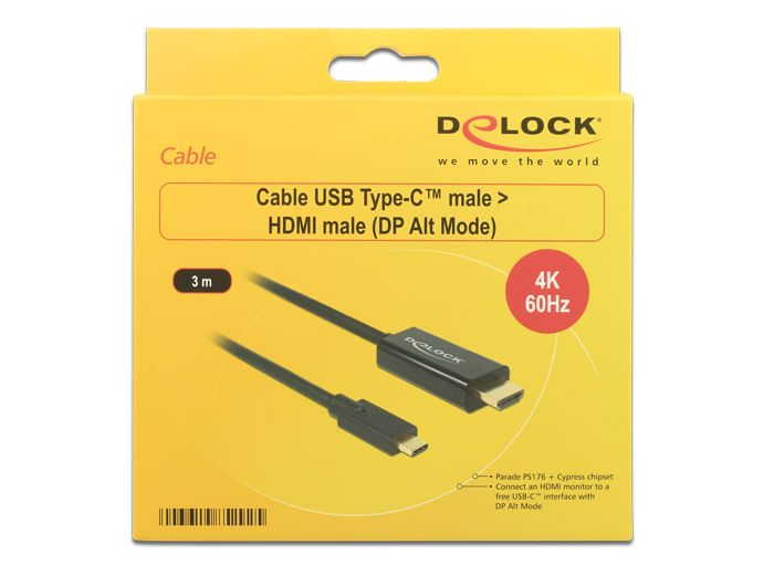 DeLOCK-85292-cavo-e-adattatore-video-3-m-USB-tipo-C-HDMI-Nero