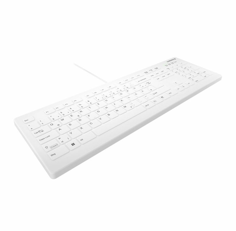 CHERRY-AK-C8112-tastiera-Medico-USB-QWERTY-Tedesco-Bianco