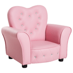 HOMCOM-Poltroncina-per-Bambini-Imbottita-Poltrona-per-cameretta-con-Rivestimento-in-PVC-e-Struttura-in-Legno-59x41.5x49cm-Rosa