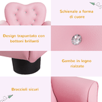 HOMCOM-Poltroncina-per-Bambini-Imbottita-Poltrona-per-cameretta-con-Rivestimento-in-PVC-e-Struttura-in-Legno-59x41.5x49cm-Rosa