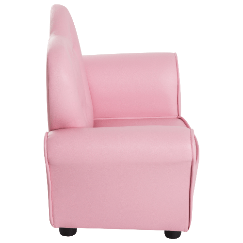 HOMCOM-Poltroncina-per-Bambini-Imbottita-Poltrona-per-cameretta-con-Rivestimento-in-PVC-e-Struttura-in-Legno-59x41.5x49cm-Rosa