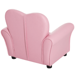 HOMCOM-Poltroncina-per-Bambini-Imbottita-Poltrona-per-cameretta-con-Rivestimento-in-PVC-e-Struttura-in-Legno-59x41.5x49cm-Rosa