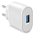 SBS Caricabatterie caricatore 10 Watt - Ricarica rapida con porta USB 2.1A Intelligent Charge (IC)