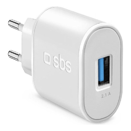 SBS-Caricabatterie-caricatore-10-Watt---Ricarica-rapida-con-porta-USB-2.1A-Intelligent-Charge--IC-