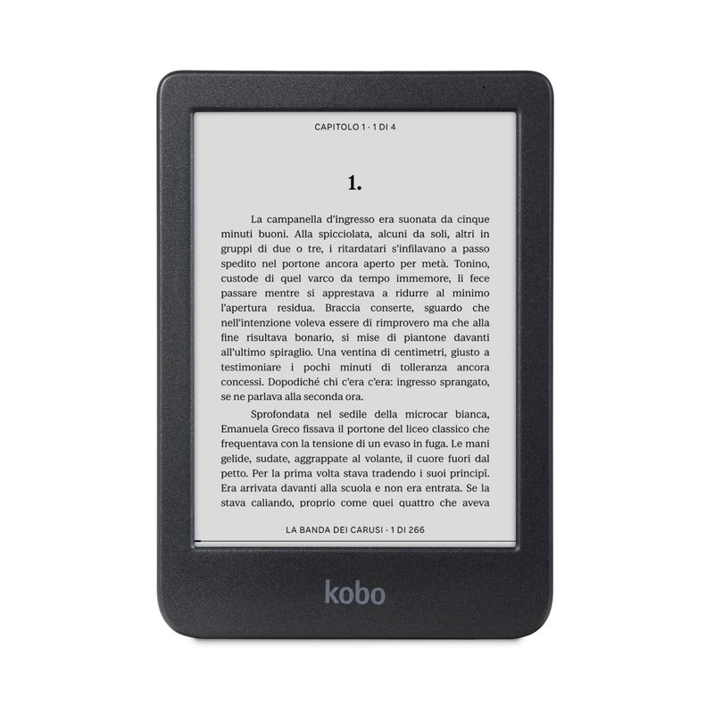 Kobo-Clara-BW-eReader-Display-antiriflesso-HD-in-bianco-e-nero-E-Ink-Carta-1300-da-6”-Modalita--Scura-Audiolibri-Impermeabile-Nero