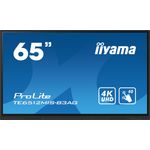 Iiyama TE6512MIS-B3AG visualizzatore di messaggi Design chiosco 165,1 cm (65") LCD Wi