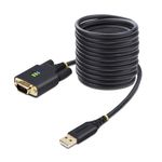 StarTech.com Cavo da USB a seriale da 3 m, ritenzione COM, viti/dadi intercambiabili, adattatore USB-A a DB9 RS232