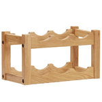 vidaXL Cantinetta per 6 Bottiglie 37x21x21 cm Legno Massello di Rovere