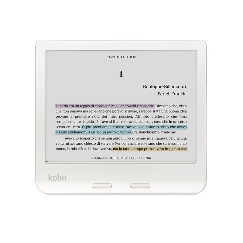 Kobo-Libra-Colour-eReader-Display-antiriflesso-a-colori-E-Ink-Kaleido-3-da-7”-Modalita--Scura-Audiolibri-Impermeabile-Bianco