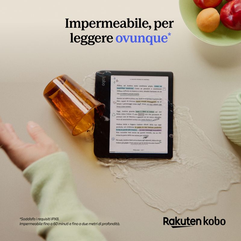 Kobo-Libra-Colour-eReader-Display-antiriflesso-a-colori-E-Ink-Kaleido-3-da-7”-Modalita--Scura-Audiolibri-Impermeabile-Nero