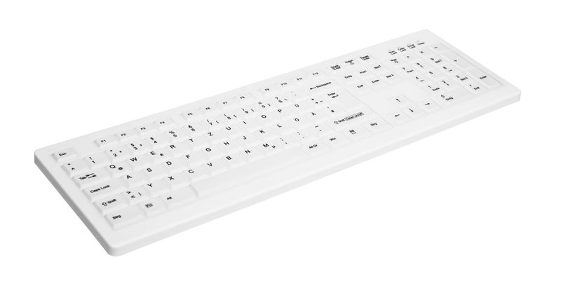 Hygiene-Desktop-Keyboard-Fully-Sealed-Watertight----Corded---QWERTY----White