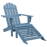 vidaXL Sedia da Giardino Adirondack con Ottomana Massello di Abete Blu