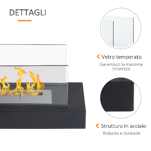 HOMCOM-Camino-Bioetanolo-in-Acciaio-Serbatoio-0.5L-35x18x21cm