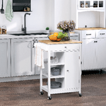 HOMCOM-Carrello-da-Cucina-Salvaspazio-in-Legno-MDF-Bianco--1-Cassetto-1-Armadietto-3-Mensole-e-4-Ruote-66x39.5x86.5cm