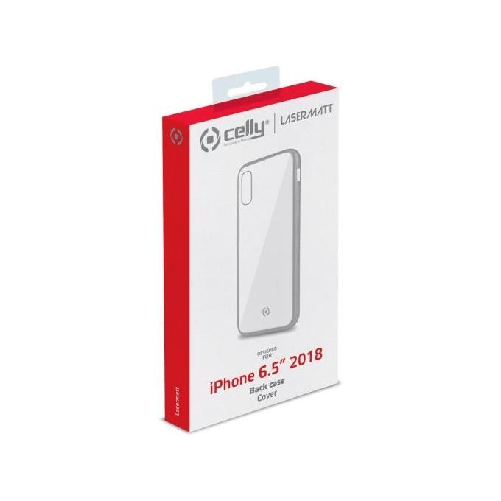 Celly-Laser-Matt-custodia-per-cellulare-165-cm--6.5---Cover-Trasparente-Argento