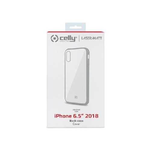 Celly-Laser-Matt-custodia-per-cellulare-165-cm--6.5---Cover-Trasparente-Argento