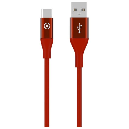 Celly-USBTYPECCOLORRD-cavo-USB-1-m-USB-2.0-USB-A-USB-C-Rosso