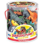 RsToys Jurassic Planet Adventure Cilindro Dinosauri 24 Pezzi