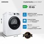 Samsung-DV80CGC2B0AH-asciugatrice-Libera-installazione-Caricamento-frontale-8-kg-A----Bianco